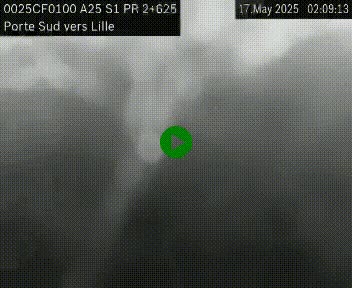 <h2>Webcam autoroute A25 sur le périphérique de Lille à hauteur de Lille-Sud et la sortie 3 Faches-Thumesnil. Vue orientée vers Lille-Centre.</h2>