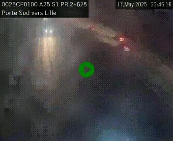 <h2>Webcam autoroute A25 sur le périphérique de Lille à hauteur de Lille-Sud et la sortie 3 Faches-Thumesnil. Vue orientée vers Lille-Centre.</h2>