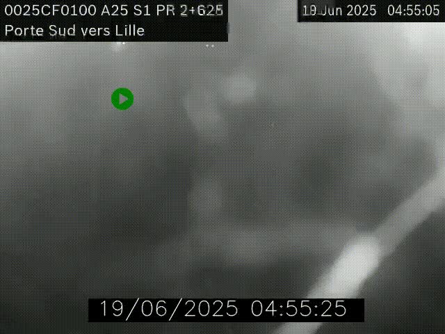 <h2>Webcam autoroute A25 sur le périphérique de Lille à hauteur de Lille-Sud et la sortie 3 Faches-Thumesnil. Vue orientée vers Lille-Centre.</h2>