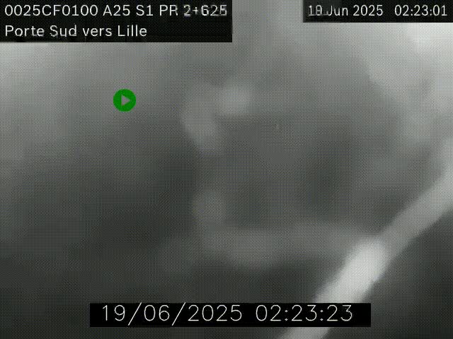<h2>Webcam autoroute A25 sur le périphérique de Lille à hauteur de Lille-Sud et la sortie 3 Faches-Thumesnil. Vue orientée vers Lille-Centre.</h2>