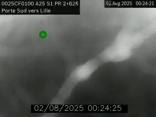 <h2>Webcam autoroute A25 sur le périphérique de Lille à hauteur de Lille-Sud et la sortie 3 Faches-Thumesnil. Vue orientée vers Lille-Centre.</h2>