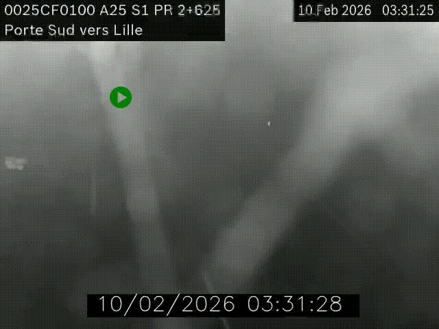 <h2>Webcam autoroute A25 sur le périphérique de Lille à hauteur de Lille-Sud et la sortie 3 Faches-Thumesnil. Vue orientée vers Lille-Centre.</h2>