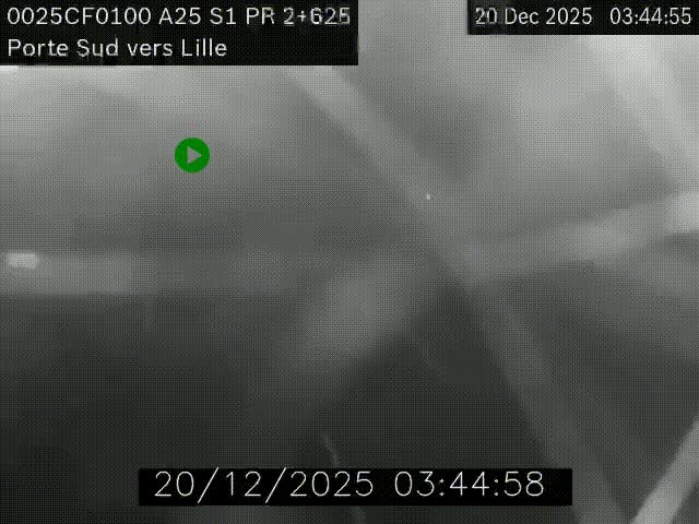 <h2>Webcam autoroute A25 sur le périphérique de Lille à hauteur de Lille-Sud et la sortie 3 Faches-Thumesnil. Vue orientée vers Lille-Centre.</h2>