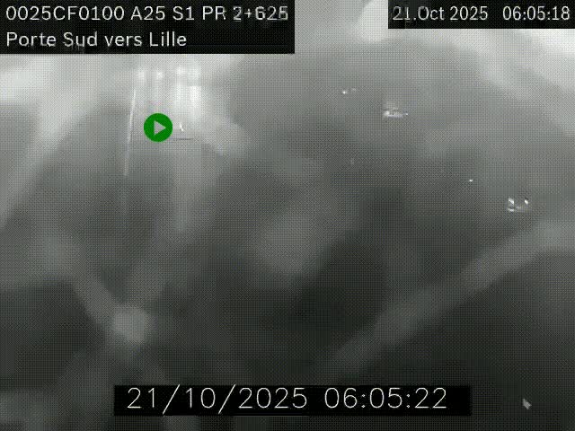 <h2>Webcam autoroute A25 sur le périphérique de Lille à hauteur de Lille-Sud et la sortie 3 Faches-Thumesnil. Vue orientée vers Lille-Centre.</h2>