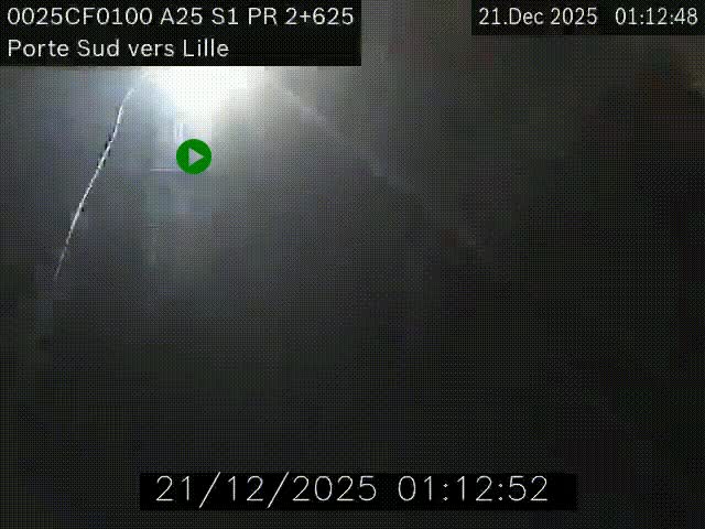 <h2>Webcam autoroute A25 sur le périphérique de Lille à hauteur de Lille-Sud et la sortie 3 Faches-Thumesnil. Vue orientée vers Lille-Centre.</h2>