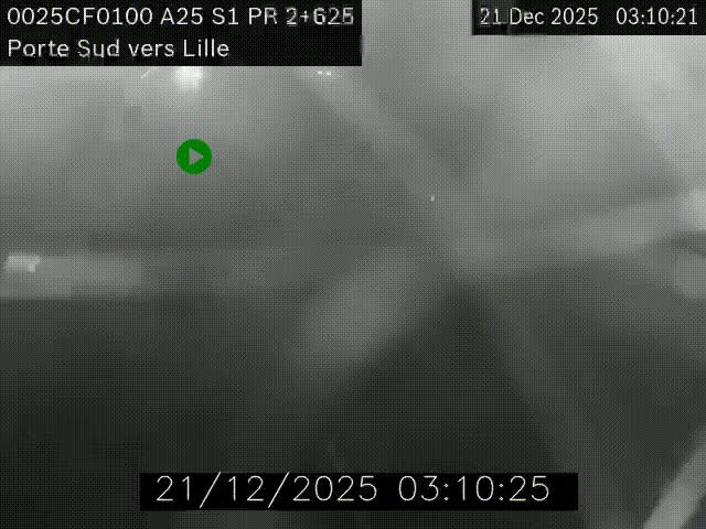 <h2>Webcam autoroute A25 sur le périphérique de Lille à hauteur de Lille-Sud et la sortie 3 Faches-Thumesnil. Vue orientée vers Lille-Centre.</h2>