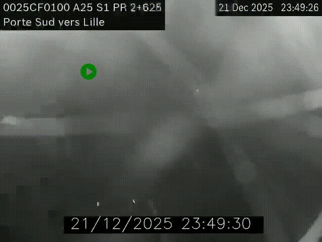 <h2>Webcam autoroute A25 sur le périphérique de Lille à hauteur de Lille-Sud et la sortie 3 Faches-Thumesnil. Vue orientée vers Lille-Centre.</h2>