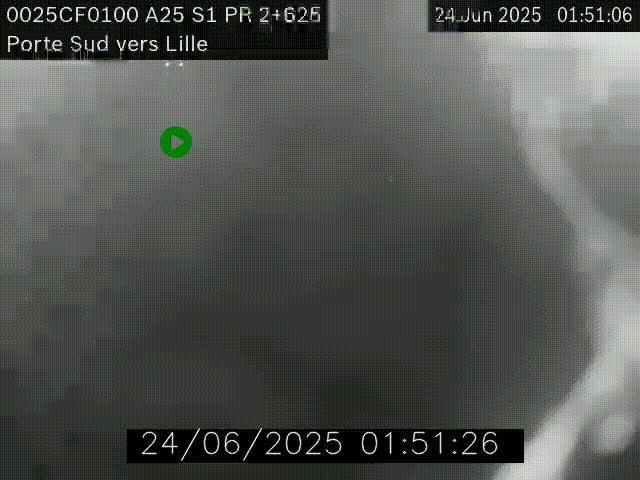 <h2>Webcam autoroute A25 sur le périphérique de Lille à hauteur de Lille-Sud et la sortie 3 Faches-Thumesnil. Vue orientée vers Lille-Centre.</h2>