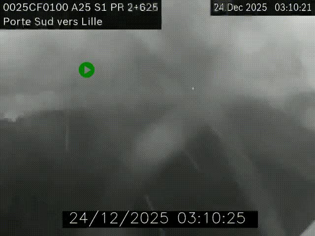 <h2>Webcam autoroute A25 sur le périphérique de Lille à hauteur de Lille-Sud et la sortie 3 Faches-Thumesnil. Vue orientée vers Lille-Centre.</h2>