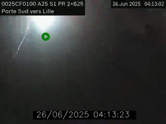 <h2>Webcam autoroute A25 sur le périphérique de Lille à hauteur de Lille-Sud et la sortie 3 Faches-Thumesnil. Vue orientée vers Lille-Centre.</h2>
