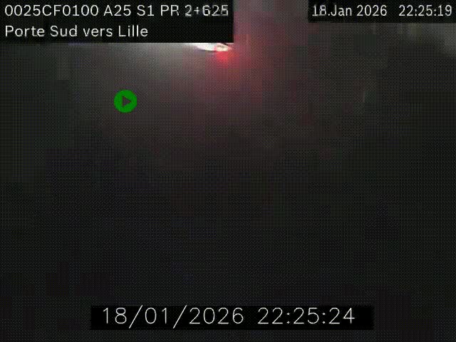 <h2>Webcam autoroute A25 sur le périphérique de Lille à hauteur de Lille-Sud et la sortie 3 Faches-Thumesnil. Vue orientée vers Lille-Centre.</h2>