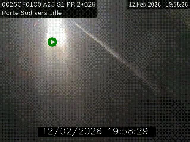 <h2>Webcam autoroute A25 sur le périphérique de Lille à hauteur de Lille-Sud et la sortie 3 Faches-Thumesnil. Vue orientée vers Lille-Centre.</h2>