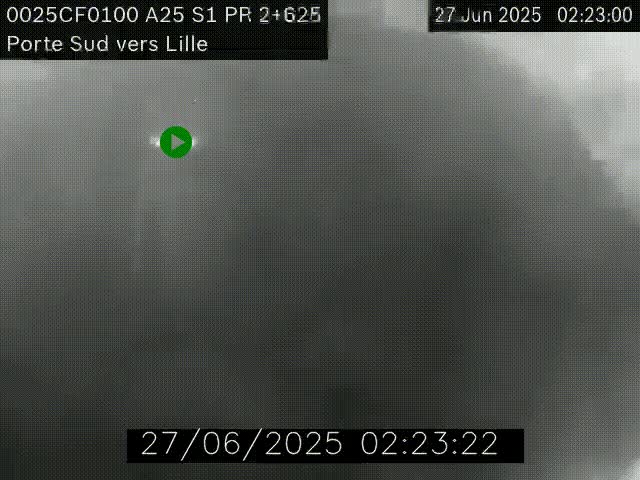<h2>Webcam autoroute A25 sur le périphérique de Lille à hauteur de Lille-Sud et la sortie 3 Faches-Thumesnil. Vue orientée vers Lille-Centre.</h2>