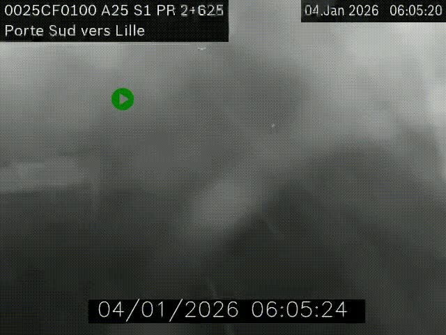 <h2>Webcam autoroute A25 sur le périphérique de Lille à hauteur de Lille-Sud et la sortie 3 Faches-Thumesnil. Vue orientée vers Lille-Centre.</h2>