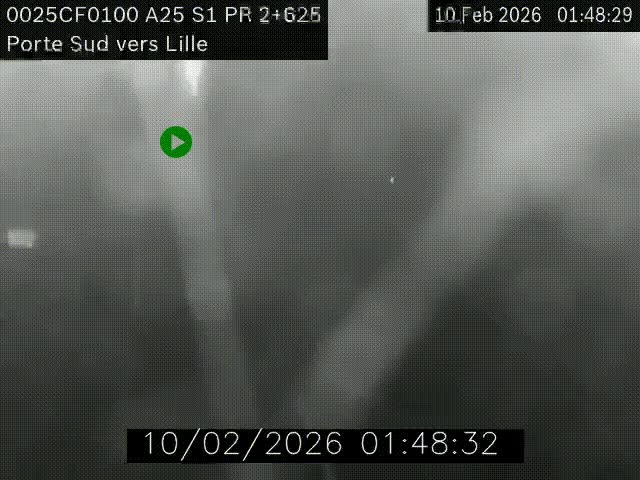 <h2>Webcam autoroute A25 sur le périphérique de Lille à hauteur de Lille-Sud et la sortie 3 Faches-Thumesnil. Vue orientée vers Lille-Centre.</h2>