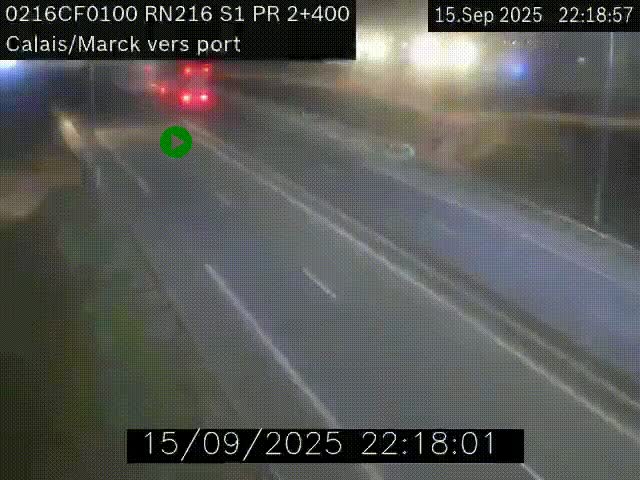 <h2>Webcam à Calais sur A216 (N216) en direction du port (harbour) de Calais.</h2>