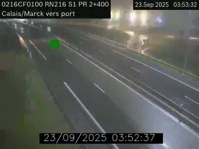 <h2>Webcam à Calais sur A216 (N216) en direction du port (harbour) de Calais.</h2>