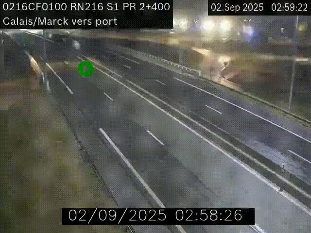 <h2>Webcam à Calais sur A216 (N216) en direction du port (harbour) de Calais.</h2>
