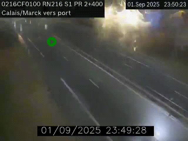 <h2>Webcam à Calais sur A216 (N216) en direction du port (harbour) de Calais.</h2>