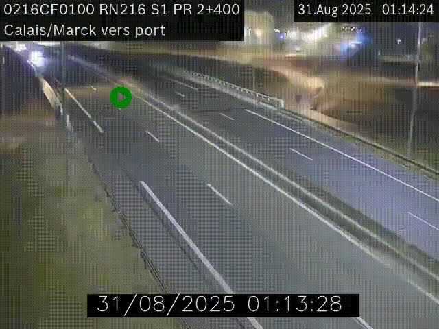 <h2>Webcam à Calais sur A216 (N216) en direction du port (harbour) de Calais.</h2>
