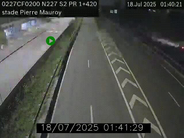 Webcam à hauteur du Stade Pierre Mauroy à Villeneuve d'Ascq sur la N227. Vue orientée vers Mons-en-Baroeul