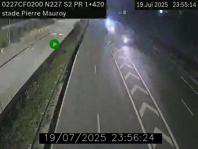 Webcam à hauteur du Stade Pierre Mauroy à Villeneuve d'Ascq sur la N227. Vue orientée vers Mons-en-Baroeul