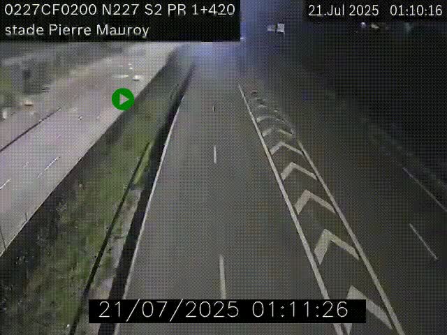 Webcam à hauteur du Stade Pierre Mauroy à Villeneuve d'Ascq sur la N227. Vue orientée vers Mons-en-Baroeul