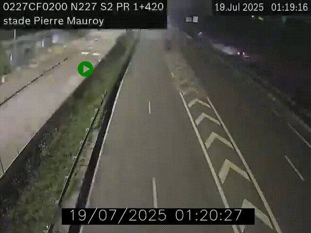 Webcam à hauteur du Stade Pierre Mauroy à Villeneuve d'Ascq sur la N227. Vue orientée vers Mons-en-Baroeul