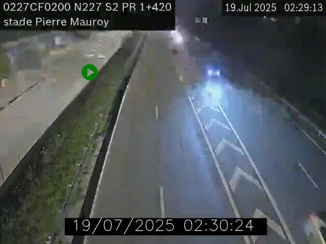 Webcam à hauteur du Stade Pierre Mauroy à Villeneuve d'Ascq sur la N227. Vue orientée vers Mons-en-Baroeul