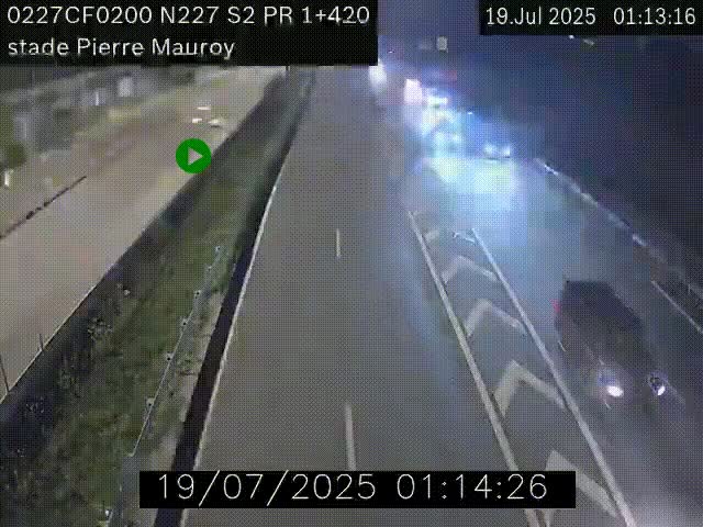 Webcam à hauteur du Stade Pierre Mauroy à Villeneuve d'Ascq sur la N227. Vue orientée vers Mons-en-Baroeul