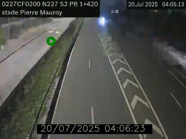 Webcam à hauteur du Stade Pierre Mauroy à Villeneuve d'Ascq sur la N227. Vue orientée vers Mons-en-Baroeul