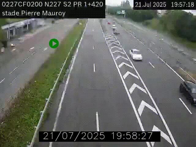 Webcam à hauteur du Stade Pierre Mauroy à Villeneuve d'Ascq sur la N227. Vue orientée vers Mons-en-Baroeul