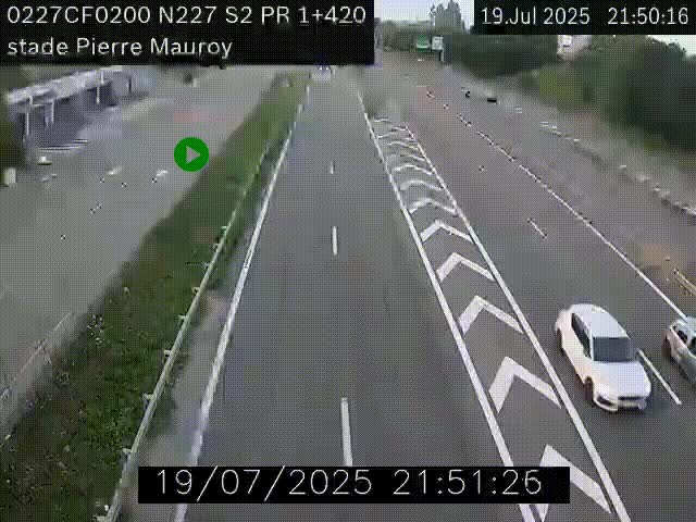 Webcam à hauteur du Stade Pierre Mauroy à Villeneuve d'Ascq sur la N227. Vue orientée vers Mons-en-Baroeul