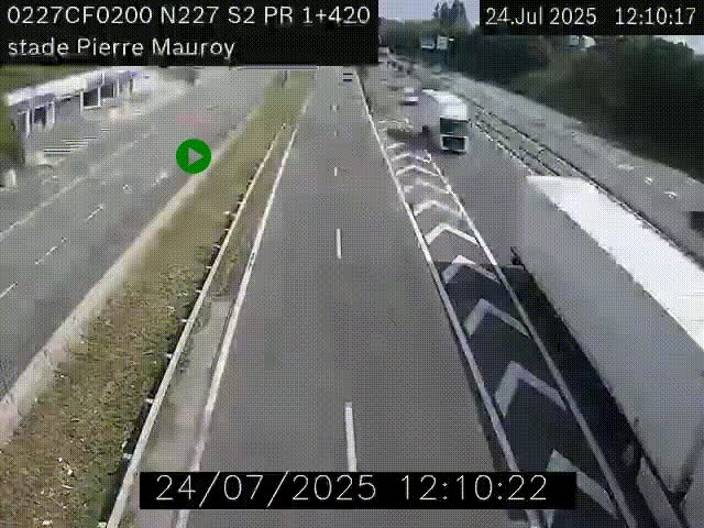 Webcam à hauteur du Stade Pierre Mauroy à Villeneuve d'Ascq sur la N227. Vue orientée vers Mons-en-Baroeul