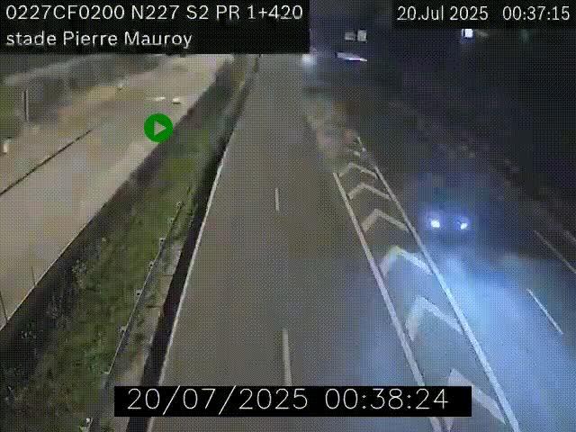 Webcam à hauteur du Stade Pierre Mauroy à Villeneuve d'Ascq sur la N227. Vue orientée vers Mons-en-Baroeul