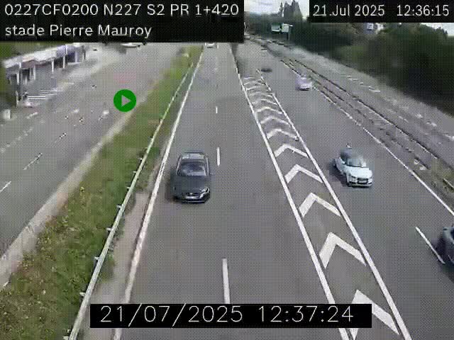 Webcam à hauteur du Stade Pierre Mauroy à Villeneuve d'Ascq sur la N227. Vue orientée vers Mons-en-Baroeul