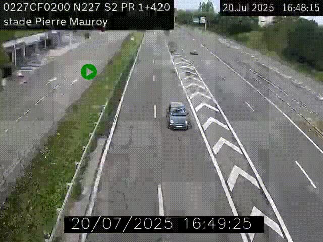 Webcam à hauteur du Stade Pierre Mauroy à Villeneuve d'Ascq sur la N227. Vue orientée vers Mons-en-Baroeul