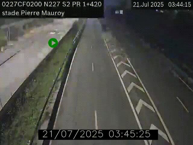Webcam à hauteur du Stade Pierre Mauroy à Villeneuve d'Ascq sur la N227. Vue orientée vers Mons-en-Baroeul