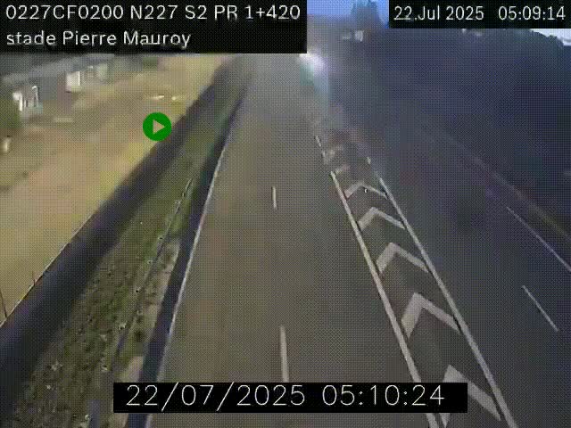Webcam à hauteur du Stade Pierre Mauroy à Villeneuve d'Ascq sur la N227. Vue orientée vers Mons-en-Baroeul