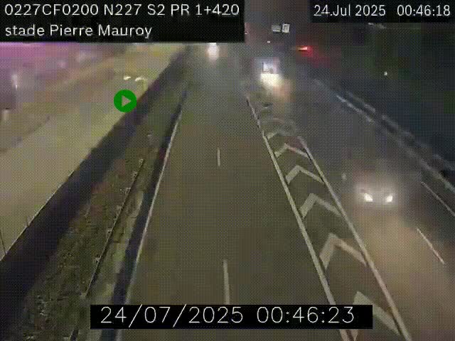 Webcam à hauteur du Stade Pierre Mauroy à Villeneuve d'Ascq sur la N227. Vue orientée vers Mons-en-Baroeul