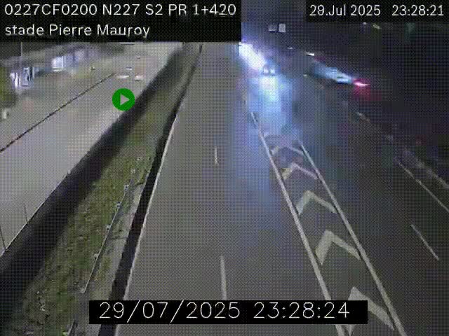 Webcam à hauteur du Stade Pierre Mauroy à Villeneuve d'Ascq sur la N227. Vue orientée vers Mons-en-Baroeul