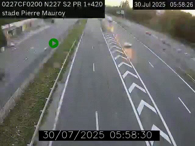 Webcam à hauteur du Stade Pierre Mauroy à Villeneuve d'Ascq sur la N227. Vue orientée vers Mons-en-Baroeul