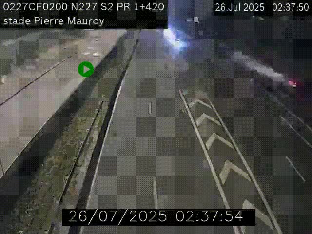 Webcam à hauteur du Stade Pierre Mauroy à Villeneuve d'Ascq sur la N227. Vue orientée vers Mons-en-Baroeul