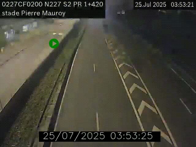 Webcam à hauteur du Stade Pierre Mauroy à Villeneuve d'Ascq sur la N227. Vue orientée vers Mons-en-Baroeul