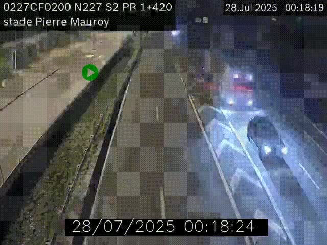 Webcam à hauteur du Stade Pierre Mauroy à Villeneuve d'Ascq sur la N227. Vue orientée vers Mons-en-Baroeul