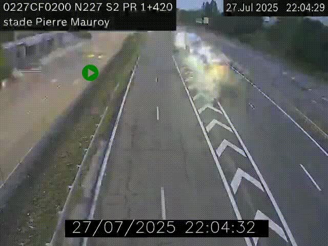 Webcam à hauteur du Stade Pierre Mauroy à Villeneuve d'Ascq sur la N227. Vue orientée vers Mons-en-Baroeul