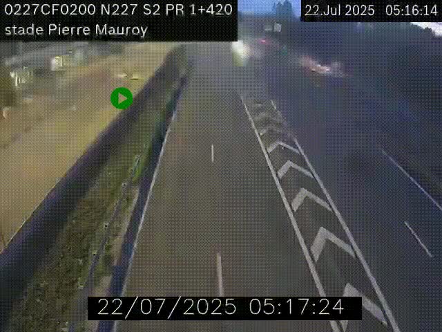 Webcam à hauteur du Stade Pierre Mauroy à Villeneuve d'Ascq sur la N227. Vue orientée vers Mons-en-Baroeul