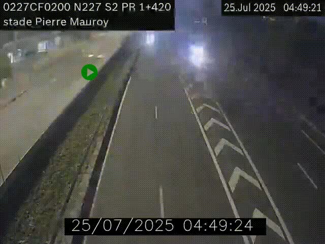 Webcam à hauteur du Stade Pierre Mauroy à Villeneuve d'Ascq sur la N227. Vue orientée vers Mons-en-Baroeul
