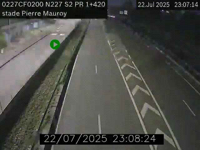 Webcam à hauteur du Stade Pierre Mauroy à Villeneuve d'Ascq sur la N227. Vue orientée vers Mons-en-Baroeul