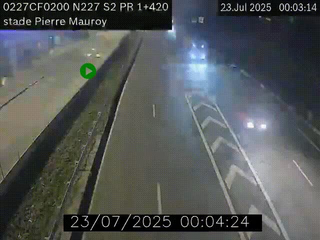 Webcam à hauteur du Stade Pierre Mauroy à Villeneuve d'Ascq sur la N227. Vue orientée vers Mons-en-Baroeul